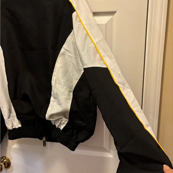 MNML Moto Racing Jacket for Men’s in Black & White w Yellow Trim Size Small BNWT - Picture 10 of 11